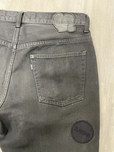 Pre-owned Number N Ine 04 Give Peace A Chance Denim In Black