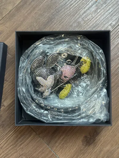 Pre-owned Number N Ine 34 Size Stolen Arts Mickey Belt Number (n)ine Inspired In Black