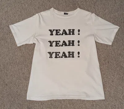 Pre-owned Number N Ine Aw03 "yeah Yeah Yeah" Slogan Tee In White