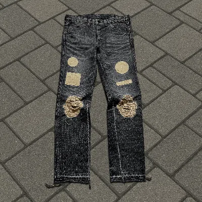 Pre-owned Number N Ine Aw04 Number (n)ine ‘give Peace A Chance' Denim In Gray