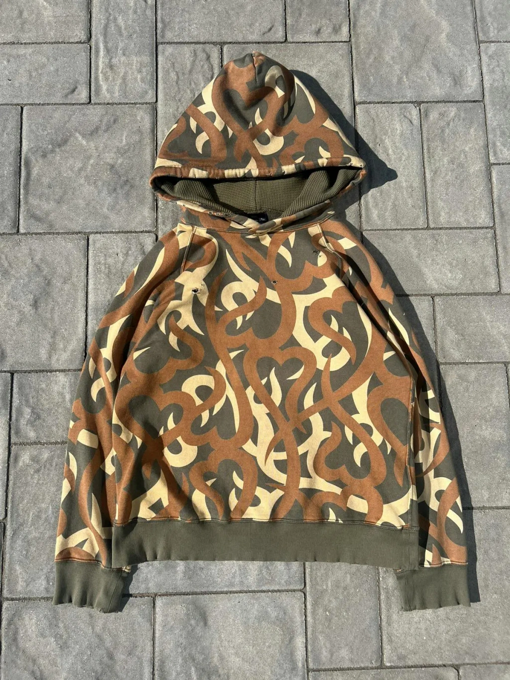 Pre-owned Number N Ine Aw04 Number Nine Tribal Hoodie In Brown