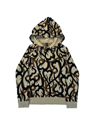 Pre-owned Number N Ine Aw04 Tribal Hearts Camo Pullover Hoodie In Beige