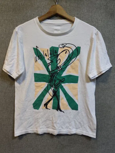 Pre-owned Number N Ine Aw05 Number (n)ine "the High Streets" Scribble Star Graphic In White