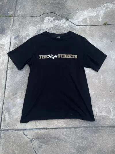 Pre-owned Number N Ine Aw05 "the High Streets" Spellout Runway Tee In Black