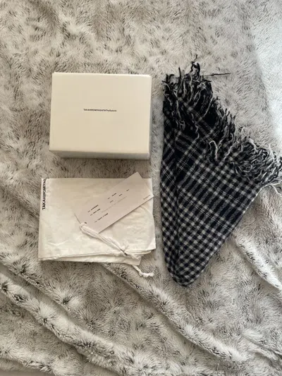 Pre-owned Number N Ine A/w15 Afghan Shawl Scarf Bandana In Black