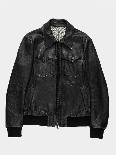 Pre-owned Number N Ine Aw2007 Western Leather Jacket In Black