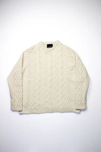 Pre-owned Number N Ine Cable Knit Sweater In Sand