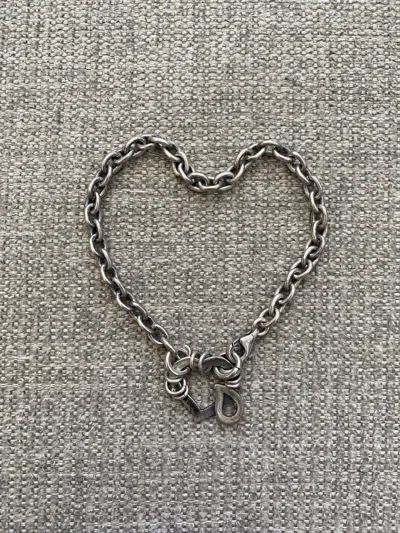 Pre-owned Number N Ine Crying Heart Paper Chain Bracelet 925 Silver