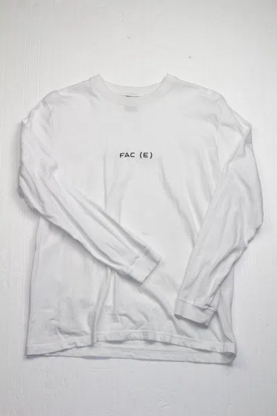 Pre-owned Number N Ine Fac(e) L/s Tee In White