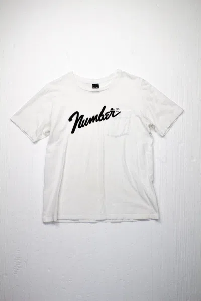 Pre-owned Number N Ine Fender Logo Pocket Tee In White