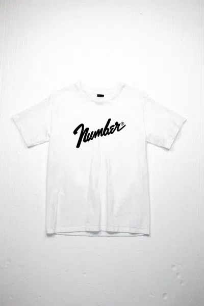 Pre-owned Number N Ine Fender Logo Tee In White
