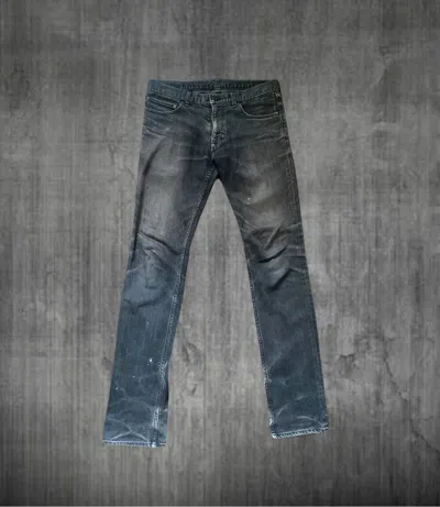 Pre-owned Number N Ine Fw06 Number Nine Crying Heart Pain Distressed Denim In Black