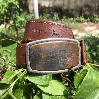 Pre-owned Number N Ine Hot Itemnumber (n)ine Takahiro Miyashita Leather Belt In Brown