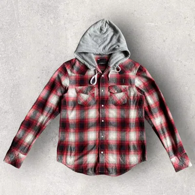 Pre-owned Number N Ine Hybrid Hoodie Shirt In Red