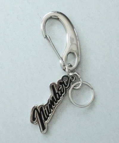 Pre-owned Number N Ine New! Number Nine Handsign Logo Carabiner Keychain In Black