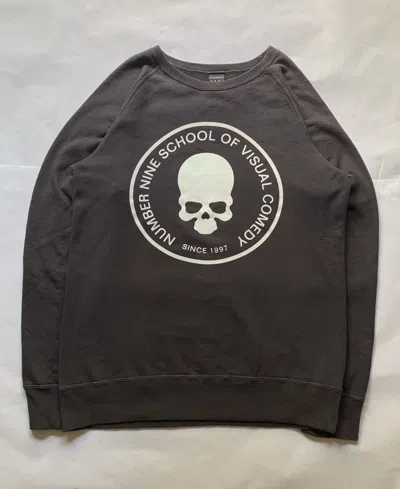 Pre-owned Number N Ine N(n) School Of Visual Comedy Crewneck In Brown