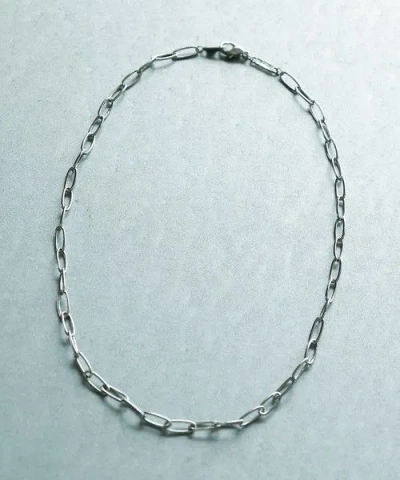 Pre-owned Number N Ine No Us Tariff! Number Nine Short Classic Chain Necklace In Silver