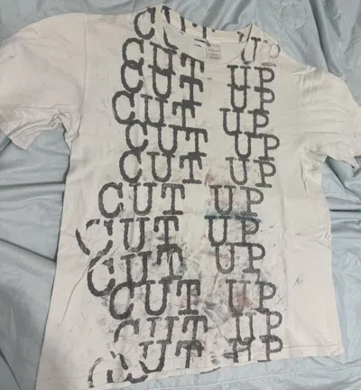Pre-owned Number N Ine Number (n)ine 02ss “modern Age” Cut Up Tee In White