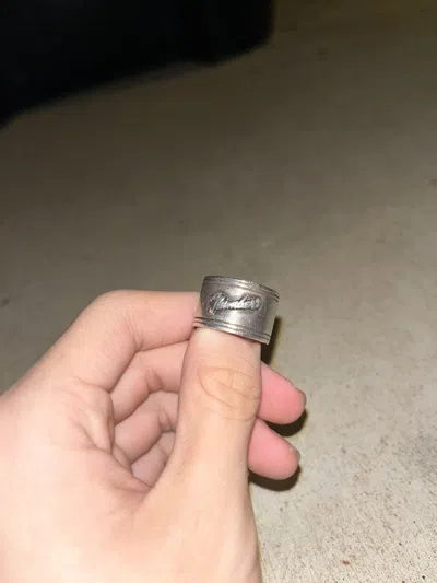 Pre-owned Number N Ine Number (n)ine .925 Silver Aw05 Fender Ring The High Streets