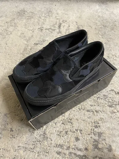 Pre-owned Number N Ine Number (n)ine Aw03 Crying Heart Patchwork Slip On Sneakers