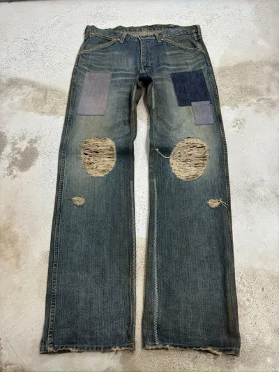 Pre-owned Number N Ine Number Nine Aw03 "touch Me I'm Sick" Runway Rusty Wash Denim In Blue
