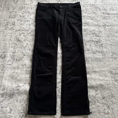 Pre-owned Number N Ine Number (n)ine Aw03 Velvet Zipper Hem Pants | Size 4x30 In Black