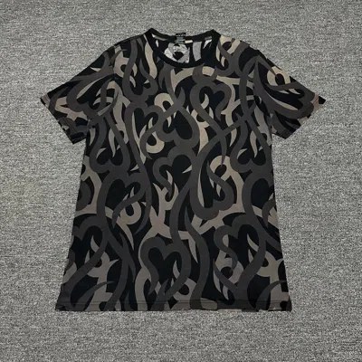 Pre-owned Number N Ine Number Nine Aw04 Tribal Heart Camo Distressed Tee