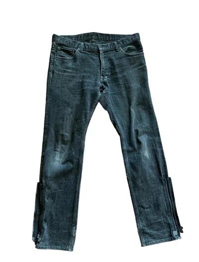 Pre-owned Number N Ine Number Nine Aw06 Noir Zipper Jeans In Black