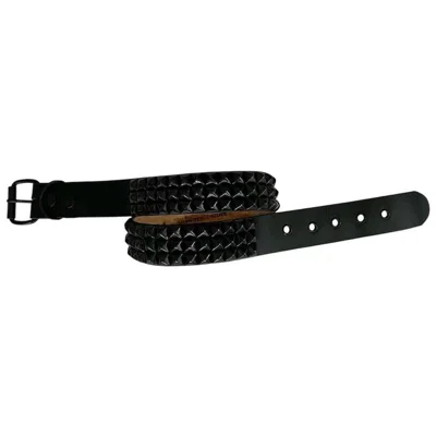 Pre-owned Number N Ine Number Nine Aw06 Triple Studded Belt In Black