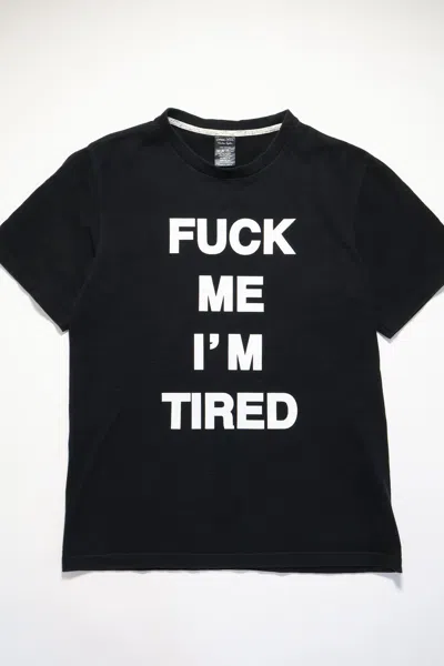 Pre-owned Number N Ine Number (n)ine Aw09 'fuck Me I'm Tired' T Shirt In Black