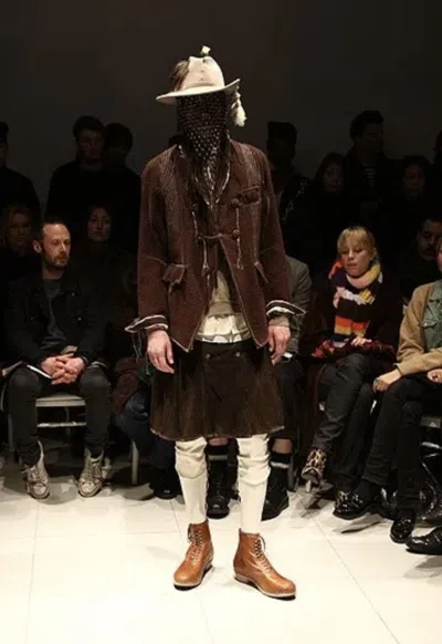 Pre-owned Number N Ine Number (n)ine Aw09 Runway Boots In Brown