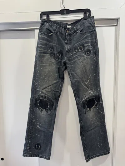Pre-owned Number N Ine Number (n)ine Aw2010 Painter Distressed Jeans In Black