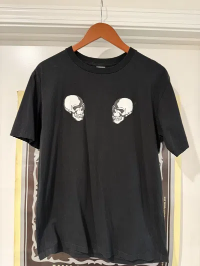 Pre-owned Number N Ine Number Nine Double Skull Tee In Black
