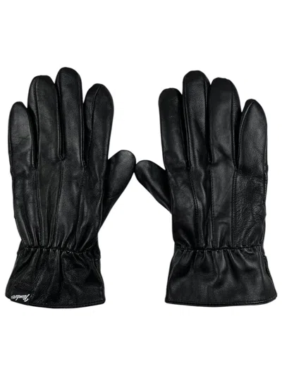 Pre-owned Number N Ine Number (n)ine Faux Leather Furry Lined Gloves In Black