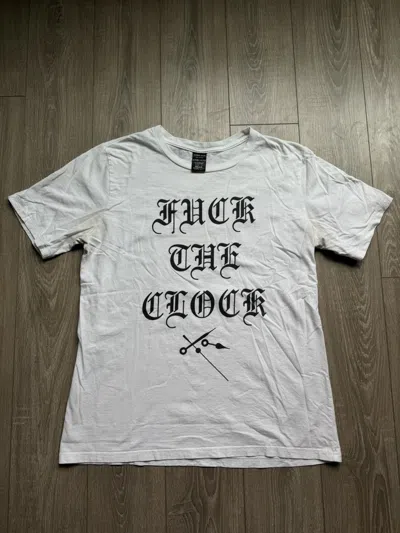Pre-owned Number N Ine Number Nine Fuck The Clock Tee In White