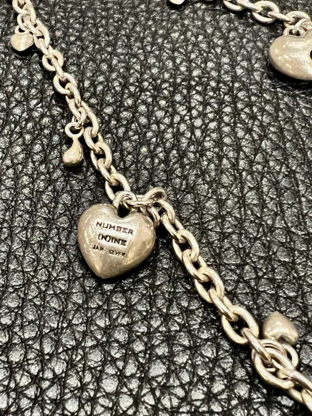 Pre-owned Number N Ine Number (n)ine Heart And Tear Wallet Chain