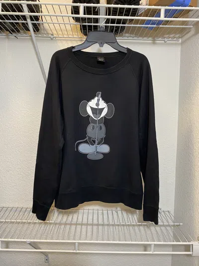 Pre-owned Number N Ine Number Nine Mickey Mouse Sweatshirt In Black