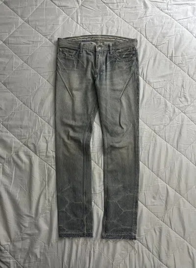 Pre-owned Number N Ine Number Nine Pinstripe Denim In Blue