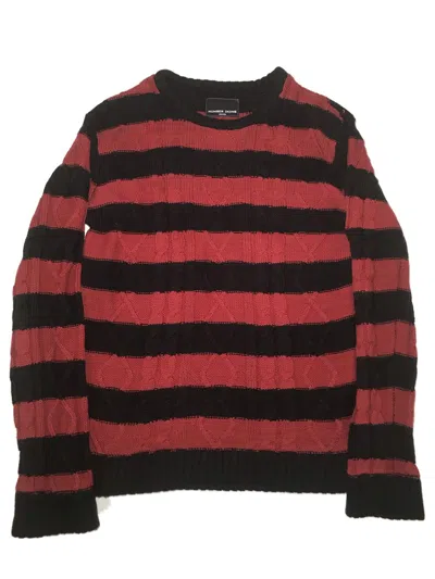 Pre-owned Number N Ine Number (n)ine Red Striped Knit Sweater Cobain