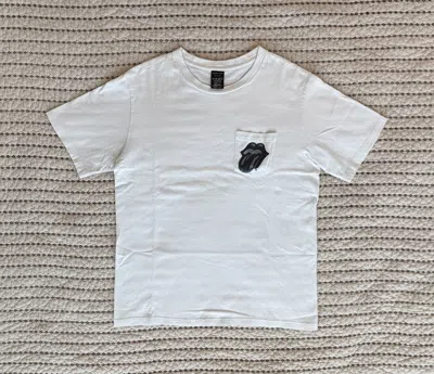 Pre-owned Number N Ine Number (n)ine Rolling Stones Pocket T-shirt White Size 3