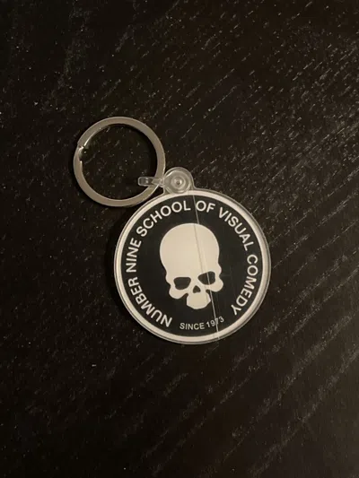 Pre-owned Number N Ine Number (n)ine School Of Visual Comedy Keychain In Black