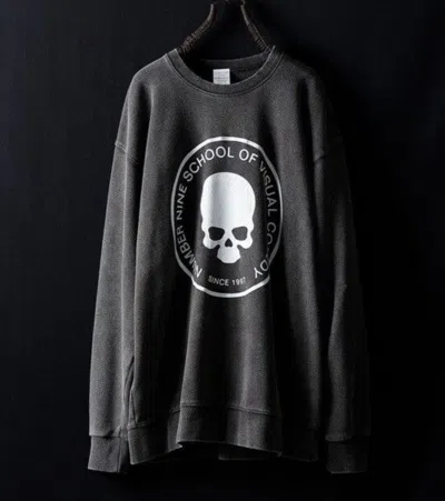 Pre-owned Number N Ine Number Nine School Of Visual Comedy Powder Sweatshirt In Black