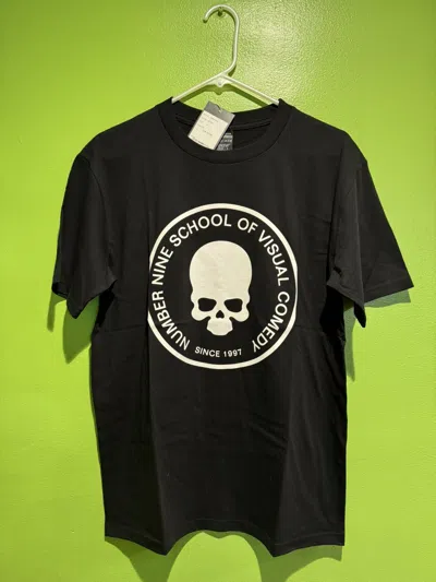 Pre-owned Number N Ine Number (n)ine School Of Visual Comedy Skull Skeleton Tshirt In Black