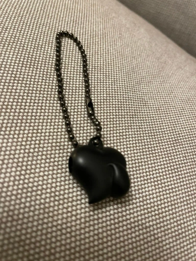 Pre-owned Number N Ine Number Nine Shedding Heart Crying Keychain Keyholder In Black
