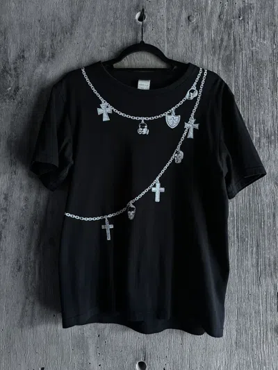 Pre-owned Number N Ine Number (n)ine Skull Cross Necklace Shirt 2003 In Black
