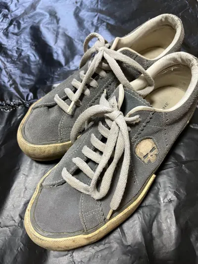 Pre-owned Number N Ine Number (n)ine Skull Design Suede Sneakers Gray 5