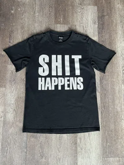 Pre-owned Number N Ine Number (n)ine Ss06 “shit Happens” Tee In Black