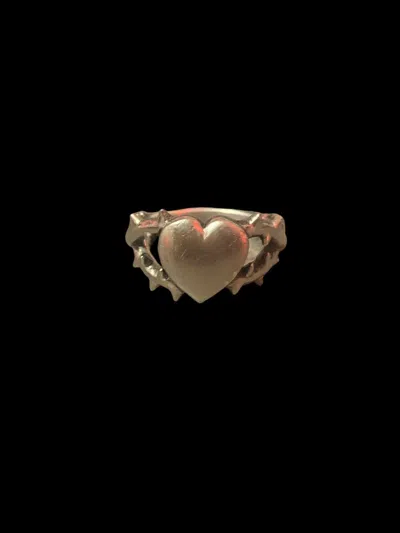 Pre-owned Number N Ine Number Nine Ss06 Thorns Ring In Silver