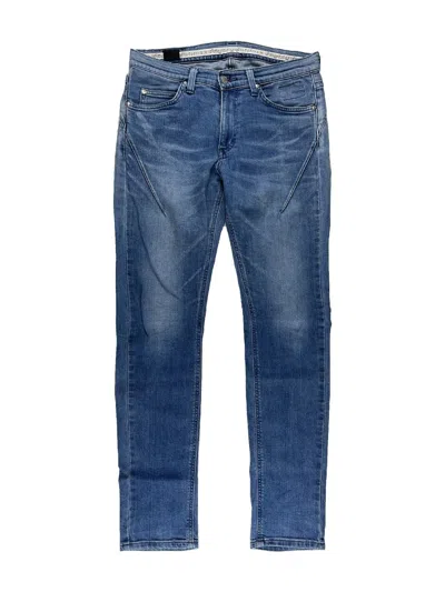 Pre-owned Number N Ine Number (n)ine X Lee Darted Music Note Blue Denim Jeans
