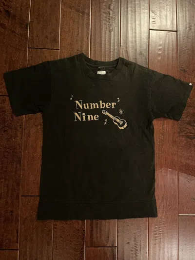 Pre-owned Number N Ine Og Number (n)ine 1997 Guitar Music Tee 9 Tag In Black